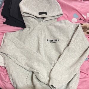 Fear of God Essentials Light Gray Sweatshirt